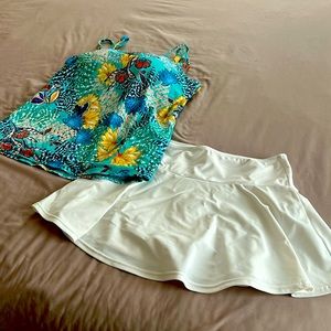 Two piece tankini. Top L. Bottom M
